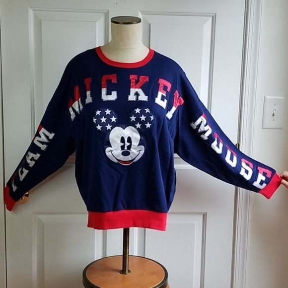 Disney Spirit Jersey Shirt Mickey Mouse Americana Patriotic Adult SMALL WOMEN'S - Picture 12 of 12
